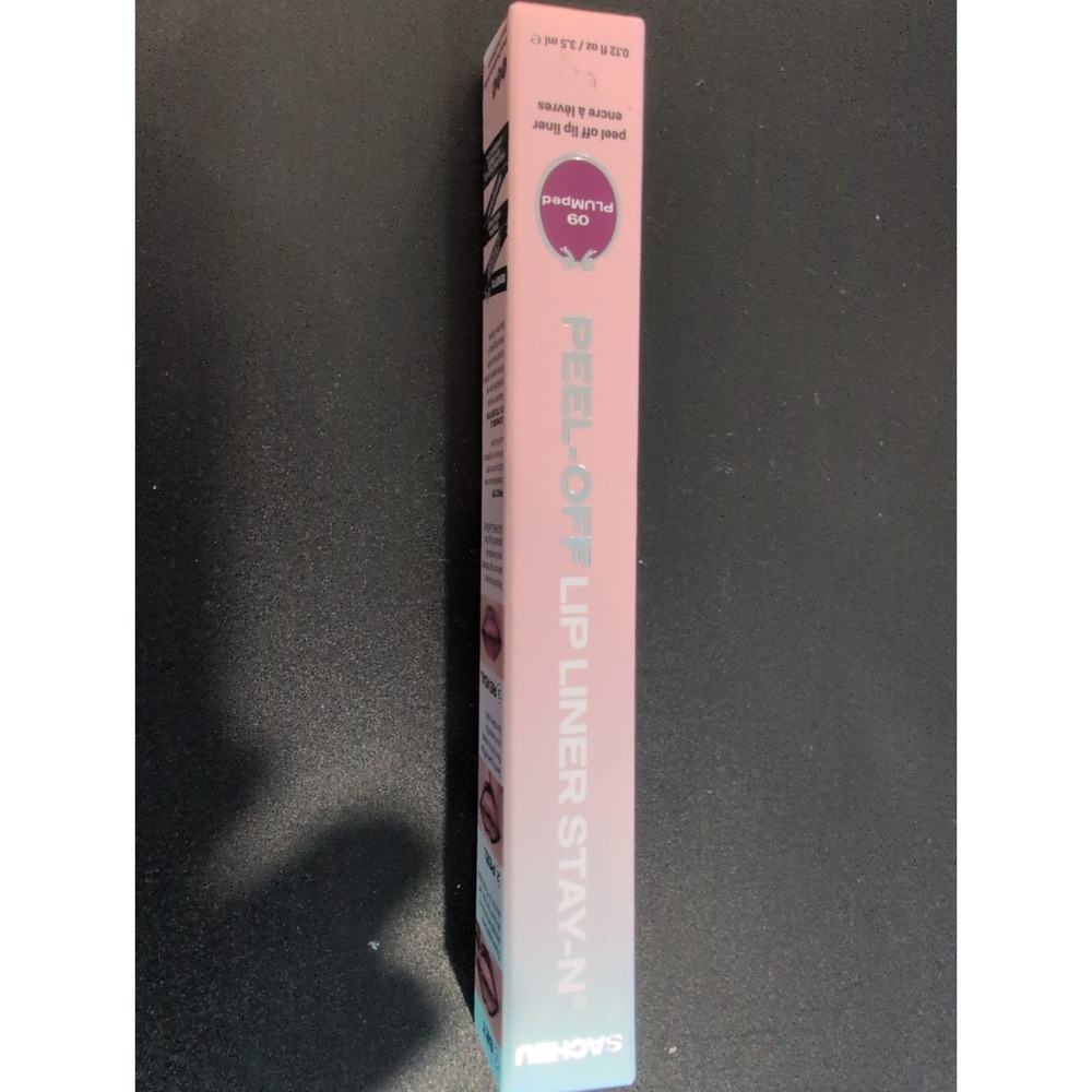 SACHEU Peel-Off Lip Liner Stay-N 09 Plumped Deep Plum 0.12oz Full Size NIB